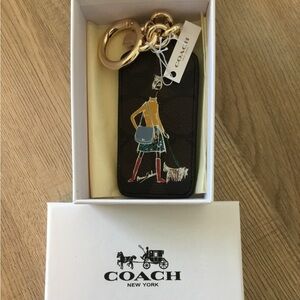 Coach Bonnie Cashin Bag Charm Dark Brown/Gold Keychain NWT in Coach Box